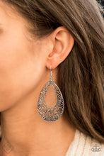 Load image into Gallery viewer, Iridescently Ivy - Silver Earrings - Paparazzi Accessories - All That Sparkles XOXO