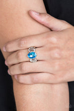 Load image into Gallery viewer, Supreme Bling - Blue Rhinestone Ring - Paparazzi Accessories - All That Sparkles Xoxo 