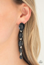 Load image into Gallery viewer, Red Carpet Radiance - Black Gem Drop Earrings - Paparazzi Accessories