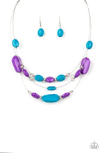 Load image into Gallery viewer, Radiant Reflections - Multi - Blue and Purple Bead Necklace - Paparazzi Accessories - All That Sparkles XOXO