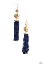Load image into Gallery viewer, Lotus Gardens - Blue Tassel Earrings - Paparazzi Accessories - All That Sparkles XOXO