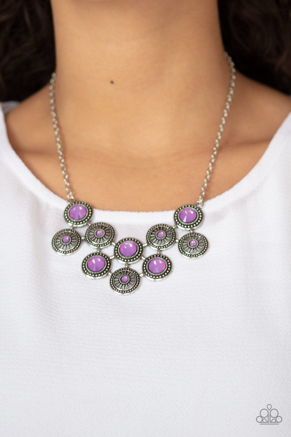Whats Your Star Sign? - Purple Opalescent Gemstone Necklace- Paparazzi Accessories - All That Sparkles Xoxo 