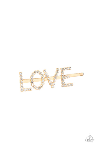 All You Need Is Love - Gold and White Rhinestone 