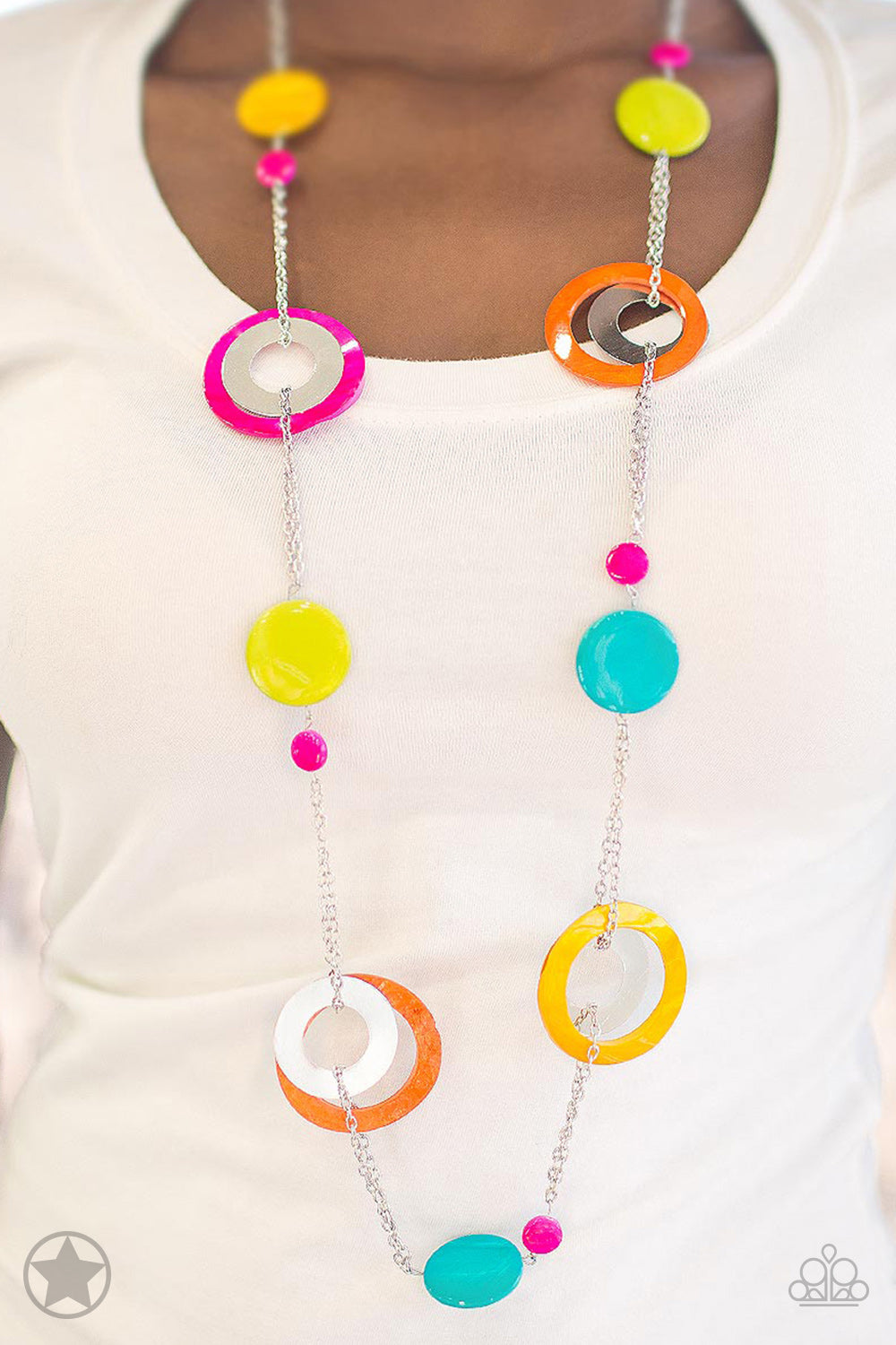 Kaleidoscopically Captivating - Colorful Ring Necklace  - Paparazzi Accessories - All That Sparkles Xoxo 