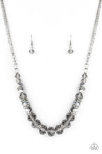 Load image into Gallery viewer, Distracted by Dazzle - Silver and Smoky Crystal Beaded Necklace - Paparazzi Accessories