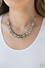 Load image into Gallery viewer, Distracted by Dazzle - Silver and Smoky Crystal Beaded Necklace - Paparazzi Accessories