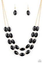Load image into Gallery viewer, Max Volume - Black Bead and Gold Tiered Necklace - Paparazzi Accessories