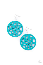 Load image into Gallery viewer, Fresh Off The Vine - Blue Vine Filigree Wood Earrings - Paparazzi Accessories 