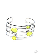 Load image into Gallery viewer, Fashion Frenzy - Yellow - Neon Bead Cuff Bracelet  - Paparazzi Accessories 