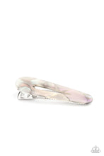 Load image into Gallery viewer, Walking on HAIR - Silver Iridescent Shell-Like Hair Clip - Paparazzi Accessories
