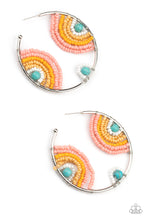 Load image into Gallery viewer, Rainbow Horizons - Multi Color Seed Bead Hoop Earrings - Paparazzi Accessories