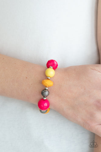 Day Trip Discovery - Multi Color Stretchy Bracelet - Paparazzi Accessories