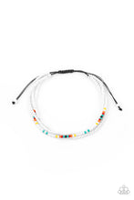 Load image into Gallery viewer, Basecamp Boyfriend - White and Multi Colored Seed Bead Urban Bracelet - Paparazzi Accessories