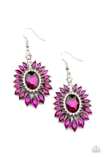 Load image into Gallery viewer, Big Time Twinkle - Pink Rhinestone Earrings - Paparazzi Accessories