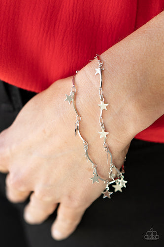 Party in the USA - Silver Star Bracelet - Paparazzi Accessories