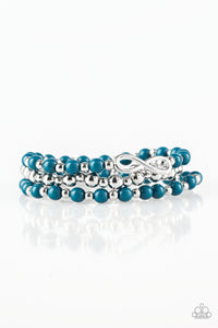 Immeasurably Infinite - Blue Stretchy "Infinity" Bracelet - Paparazzi Accessories