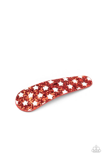 All American Girl - Red Hair Clip with Stars - Paparazzi Accessories